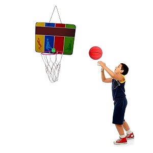 wizme kids wall mounted basket ball basket ball hanging netbasket ball wall hanging hoop for kids girls and boys best birthday return gift pack of 1