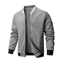 Wizoat Mens Casual Jacket Lightweight Varsity Bomber Jacket With Zipper