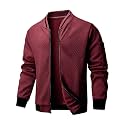 Wizoat Mens Casual Jacket Lightweight Varsity Bomber Jacket With Zipper