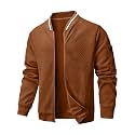 Wizoat Mens Casual Jacket Lightweight Varsity Bomber Jacket With Zipper