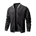 Wizoat Mens Casual Jacket Lightweight Varsity Bomber Jacket With Zipper