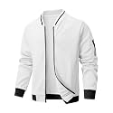 Wizoat Mens Casual Jacket Lightweight Varsity Bomber Jacket With Zipper