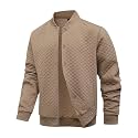 Wizoat Mens Varsity Jacket Lightweight Waffle Letterman Bomber Jackets
