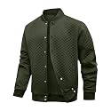 Wizoat Mens Varsity Jacket Lightweight Waffle Letterman Bomber Jackets