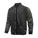 Wizoat Mens Varsity Jacket Lightweight Waffle Letterman Bomber Jackets