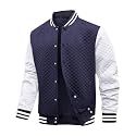 Wizoat Mens Varsity Jacket Lightweight Waffle Letterman Bomber Jackets