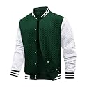 Wizoat Mens Varsity Jacket Lightweight Waffle Letterman Bomber Jackets