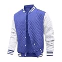 Wizoat Mens Varsity Jacket Lightweight Waffle Letterman Bomber Jackets