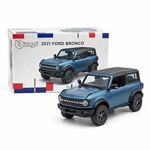 wizplex bburago official licensed ford bronco wildtrak 2021 164 scale die cast metal toy car with sealed body casting - collectible miniature model for display and gifting ages 3 and up