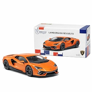 wizplex bburago official licensed lamborghini revuelto 164 scale die cast metal toy car with sealed body casting - collectible miniature model for display and gifting ages 3 and up
