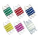 Wizzo (Pack of 30 Pieces DC 12V Optical 3 LED Diffused Module Light Lamp Bulb Multipurpose Use for Home, Temple Decoration DIY Projects, Hobby Kit (5 Pieces Each Red Green Blue Yellow White Pink)