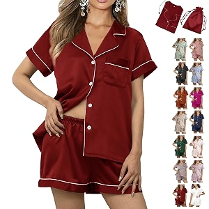 WJing Yi Jia Womens 3Pcs Floral Pajamas