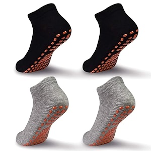 WKLOUYHE Kids Anti-Skid Trampoline Socks 4 Pairs