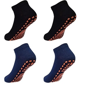 WKLOUYHE Kids Anti-Skid Trampoline Socks 4 Pairs