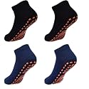 WKLOUYHE Kids Anti-Skid Trampoline Socks 4 Pairs