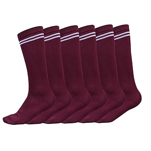 wklouyhe kids school socks for boys and girlsknee long length soft cotton uniform stripes socks_pack of 06