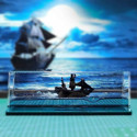 WLEWORLDLOOKENTERPRISES ™Black Pearl Ship Titanic Cruise Ship Model Liquid Wave Decoration Diffuser Wavy Boat in a Box, Unsinkable Titanic Toy, Cruise Ship Mode Floating Bottle, Gifts for Home