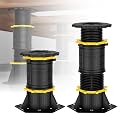 Wlrrcwdttc 2 Pcs Adjustable Height Bed Support Legs 6.9-9.8 inch, Bed Frame Center Support Legs for Bed Frame/Bed Center Slat,Bed Support Reinforcement Parts Bed Slats Support Leg Bed Replacement Legs