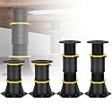 Wlrrcwdttc 4 Pcs Adjustable Height Bed Support Legs 8.5-13 inch, Bed Frame Center Support Legs for Bed Frame/Bed Center Slat, Bed Support Reinforcement Parts Bed Slats Support Leg Bed Legs Replacement