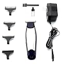 Wmark Ng-999 Pro Li Outliner Cordless T Blade Hair Clipper Professional 0.1 Gapped Outlining For Barbers 0.1Mm Balding Shape Up Runtime 90 Min, Blue - Women