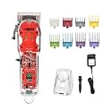 WMARK Professional Zero Gapped Hair Clipper Digital Display Self Sharpening Blade 6500 RPM Rotary Motor 8 Guide Comb Taper Lever Adjustments with Adaptor Charging Pod &amp; Stand Runtime 240 min, Model 6