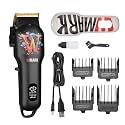 WMARK Salon Series Professional Digital Display Cordless Hair Clipper Hair Cutter 7200 RPM powerful motor 4 Taper Lever Adjustments 4 Guide Comb Li-ion battery 2000 mAh Runtime 240 min, Model 14