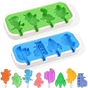 WMKGG Cartoon Silicone Popsicle Molds for Kids, 2 PCS Popsicles Molds