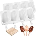 WMKGG Popsicle Silicone Molds Set, 2 PCS Ice Cream Molds