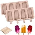 WMKGG Popsicle Silicone Molds Set, 2 PCS Ice Cream Cakesicles Molds