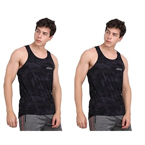 wmx sleeveless army print sports vest camouflage