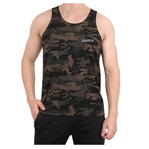 wmx sleeveless army print sports vest camouflage
