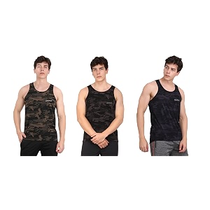 wmx sleeveless army print sports vest camouflage