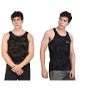 WMX Sleeveless Army Print Sports Vest Camouflage