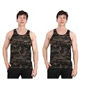 WMX Sleeveless Army Print Sports Vest Camouflage
