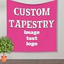 Wmzbhswj Custom Tapestry Personalized Customized Backdrop with Picture Custom Wall Tapestry for Bedroom (60x60 inch Square)