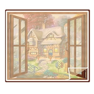 fiberglass mesh amp polyester pre-stitched window mosquito net color-ivory size90x170cms 3543x6692inches 292x557ft insect net for windows with self adhesive hook tape