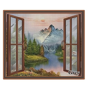 fiberglass pre stitched window mosquito net with self adhesive hook tapcolor-grey size160cmx200cm6299inchx7874inch524ftx656ft insect mosquito net for window -ready to use net