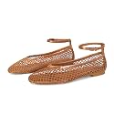 Wnshonzy Mesh Ballet Flats for Women Round Toe Buckle Strap Fishnet Mary Jane Flats Comfy Casual Office Womens Summer Flats Shoes