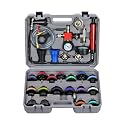 WNZ Coolant Pressure Tester Kit, 28PC Radiator Pressure Tester Kit, Radiator Cooling System Pressure Tester Kit with Vacuum Pump Vacuum Purge & Refill Tool