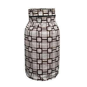 woah lpg gas cylinder cover  dustproof stain-resistant pvc coated polyester blue leaf design fits red block pack of 1