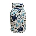Woah LPG Gas Cylinder Cover – Dustproof, Stain-Resistant, PVC Coated Polyester, Blue Leaf Design, Fits Standard Size (Pack of 1, Blue Flower)