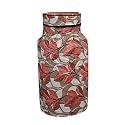Woah Cotton LPG Gas Cylinder Cover, Pink Leaf, Pack of 1