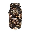 Woah LPG Gas Cylinder Cover – Dustproof, Stain-Resistant, PVC Coated Polyester, Blue Leaf Design, Fits Standard Size (Pack of 1, Coffee Tree)