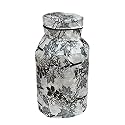 Woah LPG Gas Cylinder Cover – Dustproof, Stain-Resistant, PVC Coated Polyester, Blue Leaf Design, Fits Standard Size (Pack of 1, Grey Leaf)