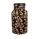 Woah LPG Gas Cylinder Cover | Dustproof &amp; Stain-Resistant | PVC Coated Polyester | Blue Leaf Coffee Design | Fits Standard Size Cylinder | (Pack of 1)