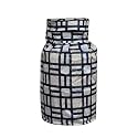 Woah LPG Gas Cylinder Cover – Dustproof, Stain-Resistant, PVC Coated Polyester, Blue Leaf Design, Fits Standard Size (Pack of 1, Blue Block)