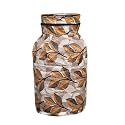 Woah LPG Gas Cylinder Cover – Dustproof, Stain-Resistant, PVC Coated Polyester, Blue Leaf Design, Black Golden Leaf, Pack of 1, 52x52x67 CM