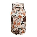 Woah LPG Gas Cylinder Cover – Dustproof, Stain-Resistant, PVC Coated Polyester, Blue Leaf Design, Fits Standard Size (Pack of 1, Orange Flower)