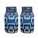 Woah LPG Gas Cylinder Cover – Dustproof, Stain-Resistant, PVC Coated Polyester, Blue Leaf Design, Fits Standard Size (Pack of 2, Blue Box)