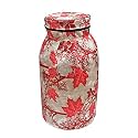 Woah LPG Gas Cylinder Cover – Dustproof, Stain-Resistant, PVC Coated Polyester, Blue Leaf Design, Fits Standard Size (Pack of 1, Red Tree)